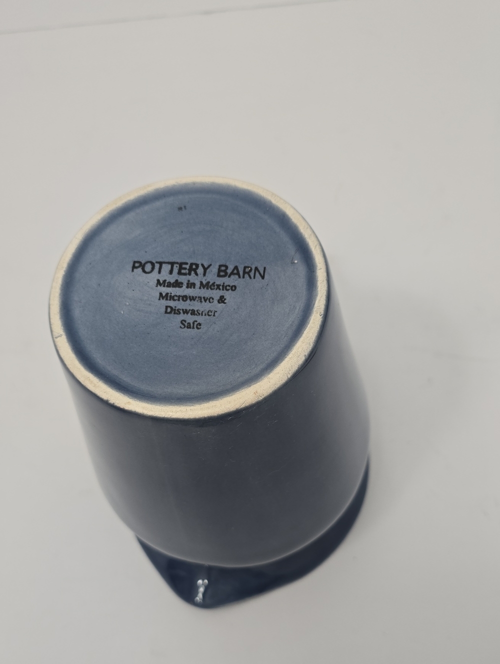 Vintage Pottery Barn Slate Blue Glazed Pitcher Made In Mexico - Picture 8 of 11